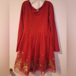 Wonder nation size 6-6x girls red and gold Christmas dress. Only worn once